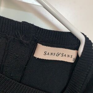 Black Sans&Sans Top